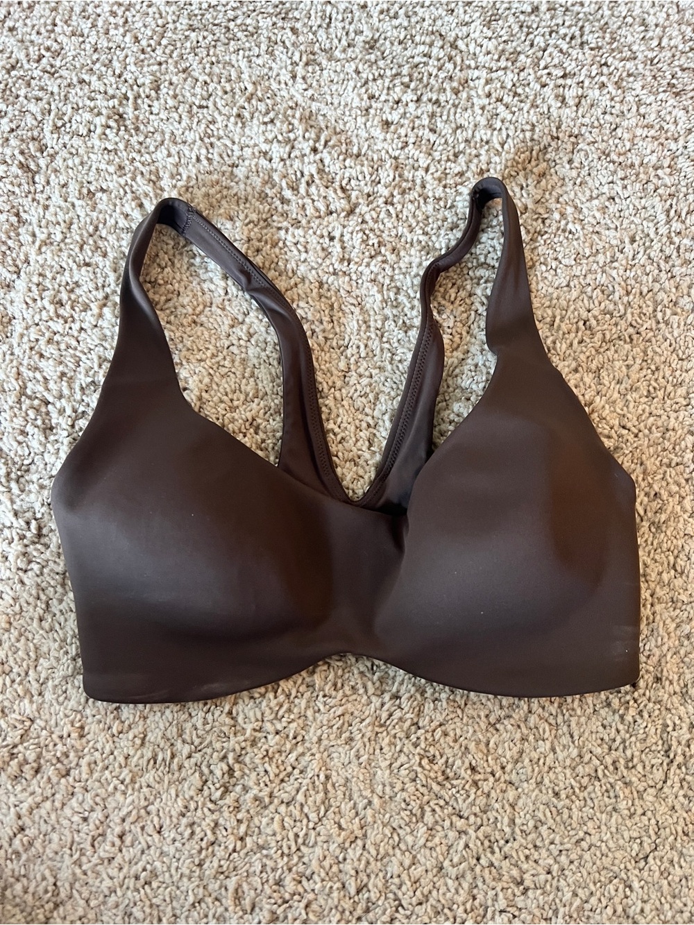 SKIMS x Nike Wireless Seamless Scoop Bra - Dark Chocolate
